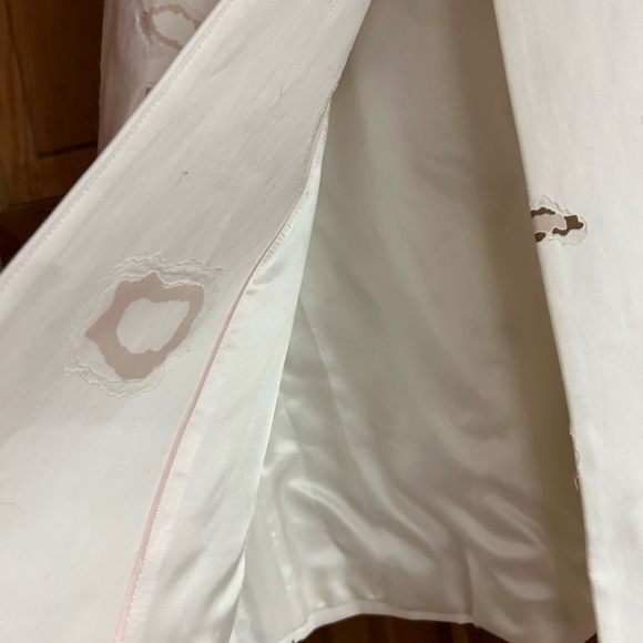 Massimo Dutti White Cream/TAN Single Button Cotton Blazer Jacket SIZE 8 - Picture 5 of 8